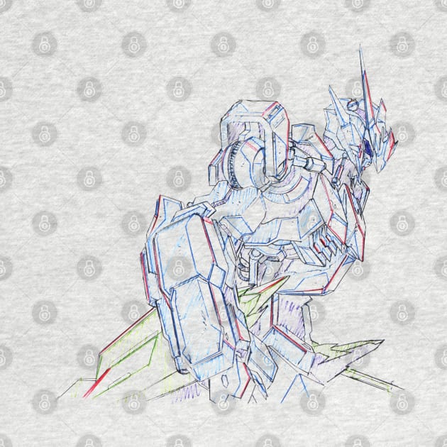 Barbatos Gundam Standby Sketch by Pakyu Pashion